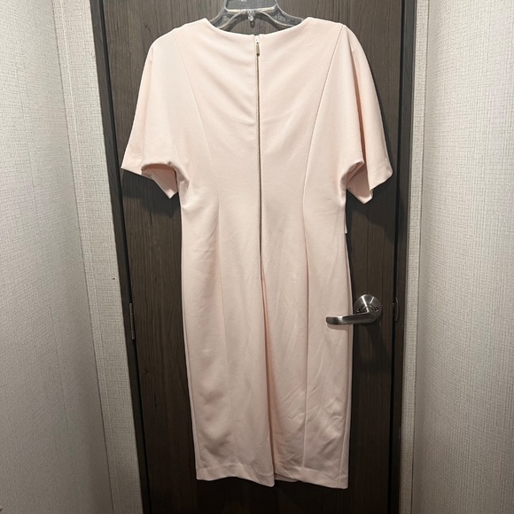 Calvin Klein Blush Pink Short Sleeve Sheath Dress Size 6 - Picture 4 of 5